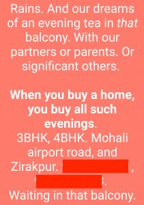 A real estate quote, by Tick Property in Zirakpur and Mohali.