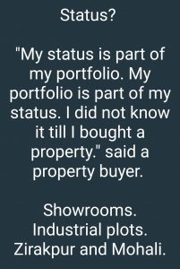 A real estate quote, by Tick Property in Zirakpur and Mohali.